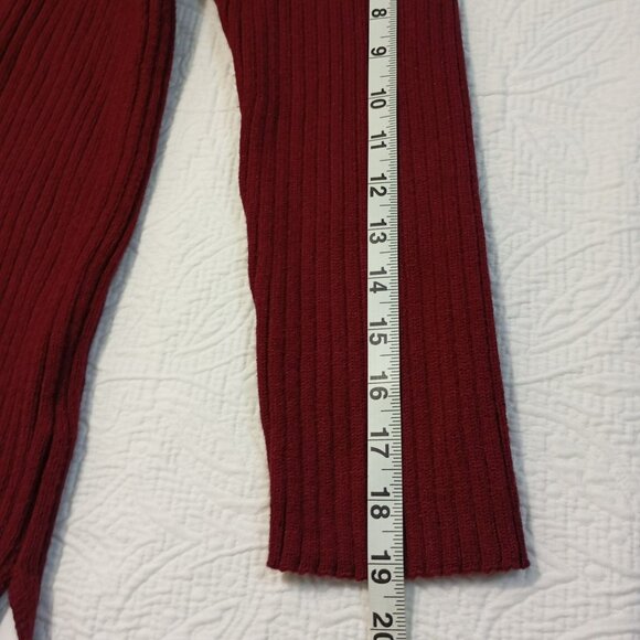 Lillusory Womens Ribbed Turtleneck Sweater Tunic M Burgundy - Picture 8 of 10
